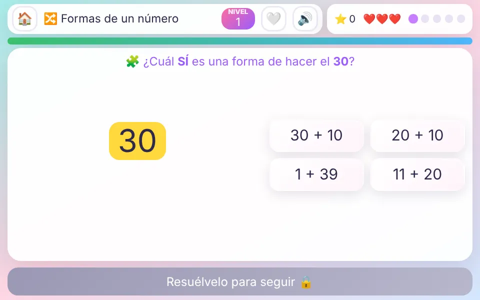 Screenshot of Ways to Make a Number