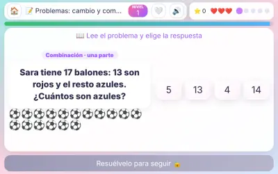 Problemas: cambio y combinación